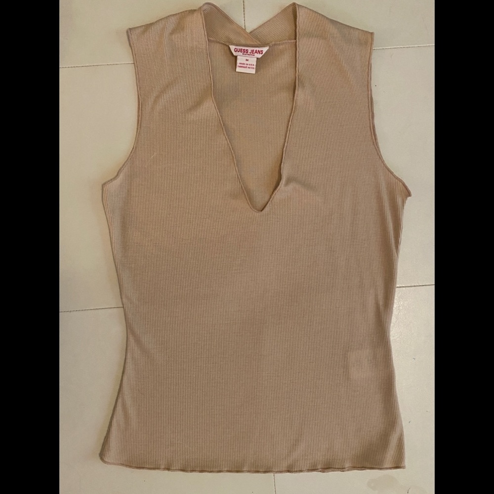 Guess Jeans deep V Tank Top